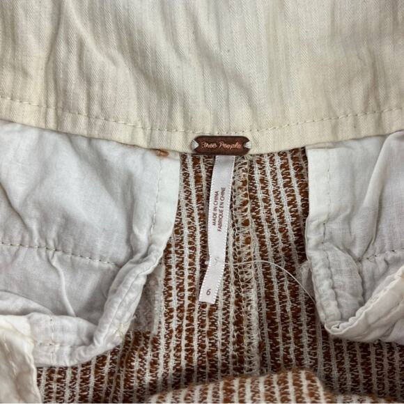 Free People Light At Sunrise High-rise Striped Pants Size 6 - Picture 3 of 8